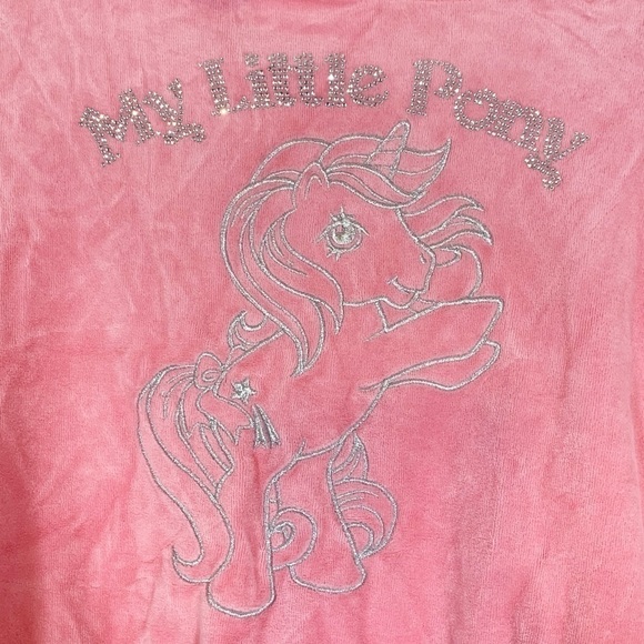 Dolls Kill My Little Pony Juicy Couture Style Verlour Track Jacket Size XL - Picture 8 of 10